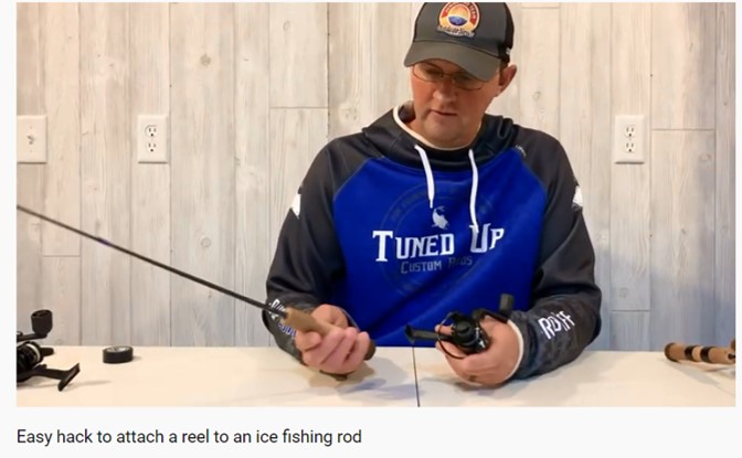JPT Head Coach Jason Revermann shows a quick hack to attach a reel to an ice rod in this JPT YouTube Video clip