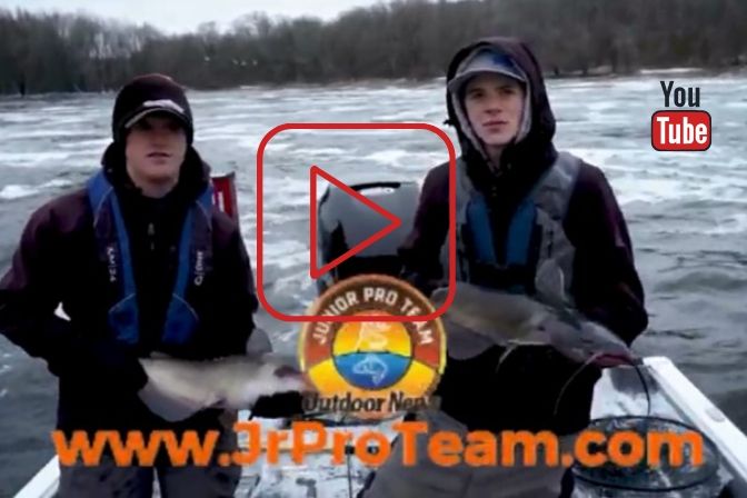 Welcome to the new series from the Outdoor News Junior Pro Team, featuring JPT Captains; Kyle and Tyler Bahr. In this episode of the SBBA - they take you to the Mississippi River near Brainerd, Minnesota for some fishing. Learn about "seams" in a river, tricks to keep the ice from building up on the guides when the temps dip, and what these award-winning anglers rig up with when they toss a line for some action targeting 'cats on a snowy day. Season 1 Episode 1